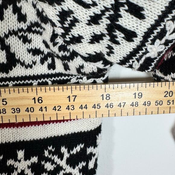 VTG CHEROKEE  Fair Isle CardiganSweater Women’s Knit Button Front Holiday Large - Picture 2 of 7